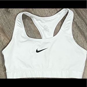 White Nike Dri-Fit M sports bra